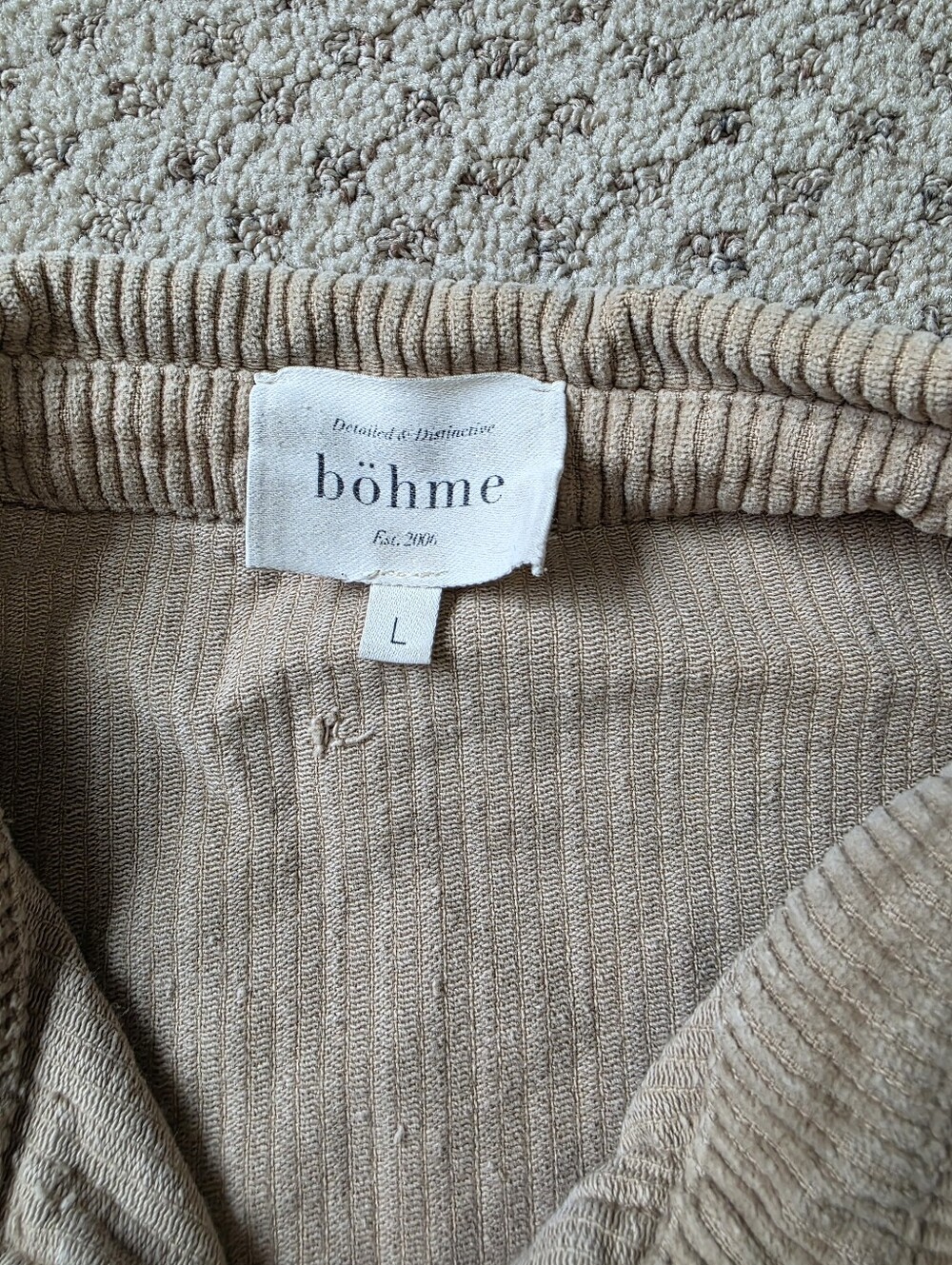 Bohme Corduroy Snap Shirt Jacket in Camel - Picture 3 of 9